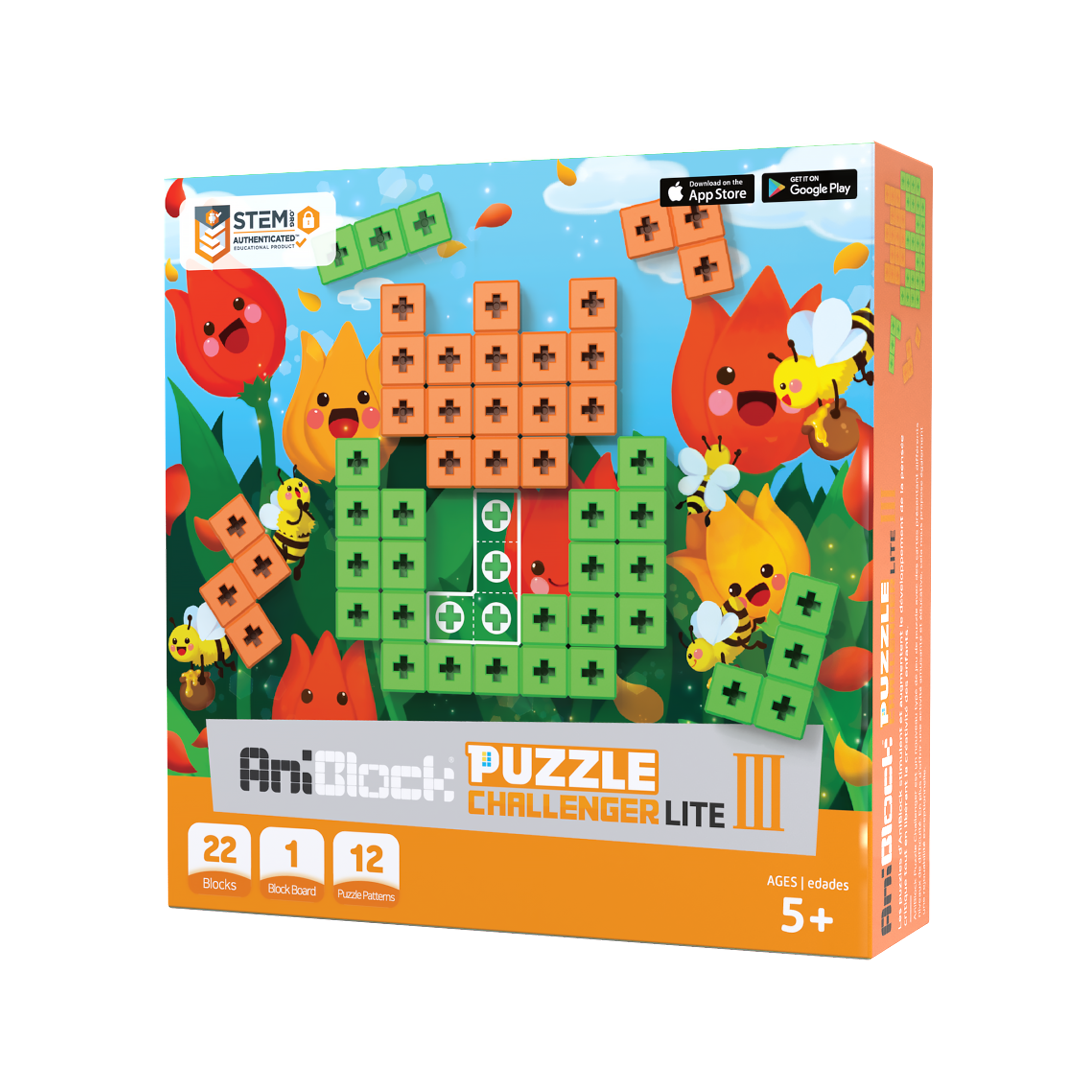 AniBlock Puzzle Challenger For Everyone - Orange and Green